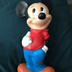 Plastic Mickey Mouse coin bank